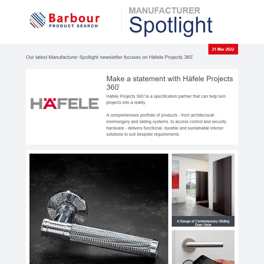 Manufacturer Spotlight | 	 Make a statement with Häfele Projects 360֯